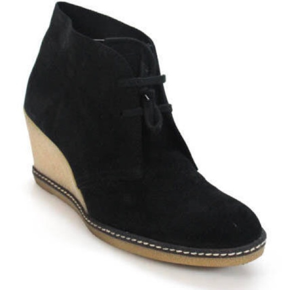 J.Crew Black Macalister suede wedge boot size 8